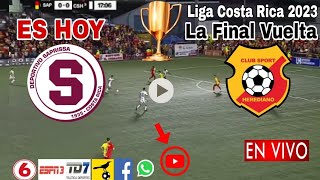 Saprissa vs Herediano en vivo donde ver a que hora juega Saprissa vs Herediano La Final 2023 [upl. by Aletta]