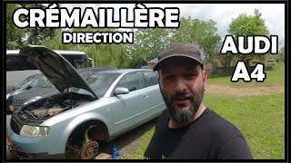 Je remplace la crémaillère de direction de mon Audi A4 B6 [upl. by Bohlin460]