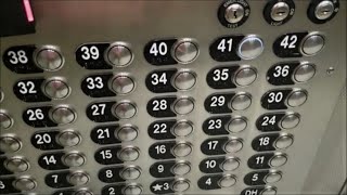 SLOW 42 Story ThyssenKrupp Service Elevator  Bank of America Plaza  Tampa FL [upl. by Dempsey]