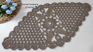 مفرش كروشيه رقيق  Crochet doily [upl. by Rafferty]