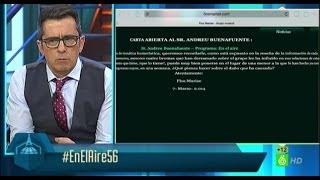 En el aire  Buenafuente responde a un comunicado que le envía Flos Mariae [upl. by Atirihs]