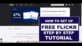 how to use Flickr to share photos free portfolio website tutorial step by step webgifyinstitute job [upl. by Llewellyn]