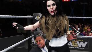 WWE 2k20 Paige vs Byron Saxton Intergender match amp stinkface [upl. by Ifok]