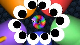 Slitherio 001 Tiny Troll Snake vs Giant Snakes Epic Slitherio Gameplay [upl. by Berke984]