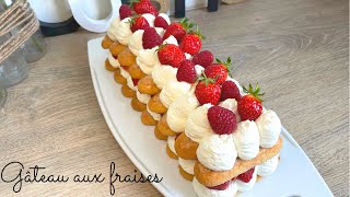 Gâteau aux fraises rapide 🍓 [upl. by Naamana]