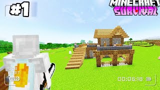 I Started a New Minecraft Survival Series 🔥 in Pocket Edition 🔥 Minecraft EP1 [upl. by Luanni]