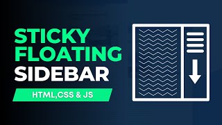 Create sticky floating sidebar in HTML CSS and JS on scroll event [upl. by Januisz]