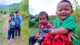 Ridam enjoying with friends  life in rural Nepal  Ritarojan [upl. by Sussman568]