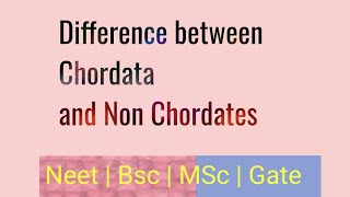 Difference between Chordates and Non Chordates zoology [upl. by Desdee]