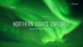 Northern Lights Explorer train in festive winter Russia Moscow  MurmanskВ поисках Северного сияния [upl. by Rasla200]