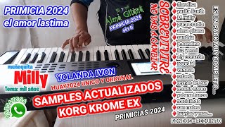 SAMPLES ACTUALIZADOS 2024  KORG KROME EX HUAYÑOS  FONDEOS [upl. by Akener125]