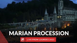 LIVE from the Sanctuary of Lourdes  Marian Procession  August 14th 2023 [upl. by Rhiana]