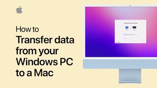 How to transfer your data from a Windows PC to a Mac using Migration Assistant  Apple Support [upl. by Aihcela]