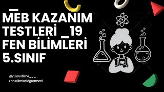 MEB Kazanım testleri 5 sınıf fen Bilimleri Işığın yayılması ve yansıması 1 [upl. by Ielarol]