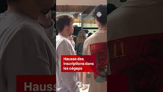 Inscriptions en hausse dans les cégeps  Vidéojournal [upl. by Ahsienar]