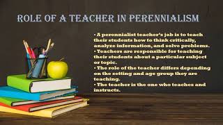 PERENNIALISM PHILOSOPHY OF EDUCATION [upl. by Katlin]