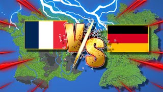 France vs Allemagne sur WorldBox  Fallout [upl. by Ahselat]