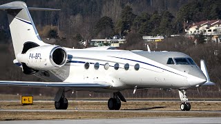 Stunning Gulfstream G450 P4BFL Landing at Innsbruck [upl. by Esimaj376]