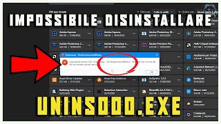 Impossibile disinstallare quotProgramma giocoquot Windows non riesce a trovare Uninstallexe Unins000exe [upl. by Wat]