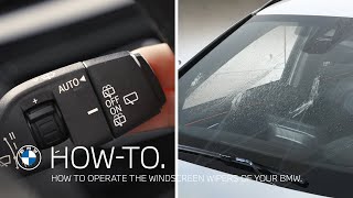 How to operate the windscreen wipers of your BMW – BMW HowTo [upl. by Stedmann]