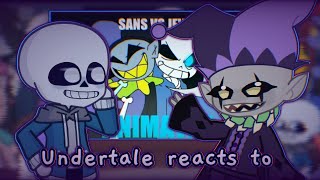 Undertale reacts to Sans vs Jevil  Request [upl. by Ashely265]