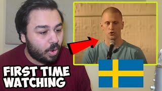 British Reaction To Magnus Betnér in New York Swedish Comedy [upl. by Ullman706]