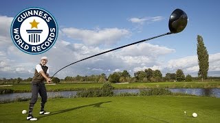 Longest usable golf club  Guinness World Records 2015 [upl. by O'Neil]