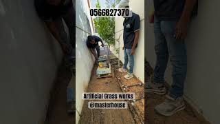 Artificial Grass services  Grass works  grass artificialgrassinstallation garden home plant [upl. by Nole]