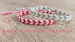 How to Make a Chevron Friendship Bracelet  In Depth and Beginner Friendly Macrame Bracelet Tutorial [upl. by Gausman]