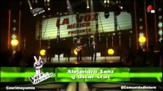 Piano Man  Alejandro Sanz  Oscar Cruz  La Voz México [upl. by Hazeghi]