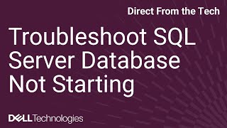 Troubleshoot SQL Server Service Not Starting [upl. by Rumit]