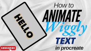 ANIMATION  Easy Animation Text Effect In Procreate Wiggle Text [upl. by Nalyorf]