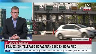 Peajes sin telepase se pagarán 860 en hora pico [upl. by Kcirde411]