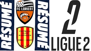 FC Martigues 01 FC Lorient Résumé  Ligue 2  20242025 [upl. by Nimaj]