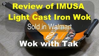 Review of the IMUSA light cast iron wok from Walmart [upl. by Eberly]