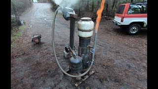 Using Wood to Fuel a Generator How to Build a Wood Gasifier wDemonstration [upl. by Howie762]