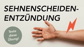 Sehnenscheidenentzündung  Mache diese Übung [upl. by Lonier]