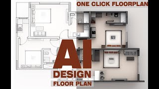 Ai Design Floor Plan  One Click Floor plan  How to Render Architectural Floor plan [upl. by Zipah]