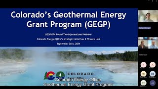 Geothermal Energy Grant Program Round 2 RFA Webinar [upl. by Odnaloy]