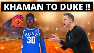 DUKE BASKETBALL LANDS TOP RANKED INTERNATIONAL PROSPECT  Khaman Maluach Commits To Duke [upl. by Sola]