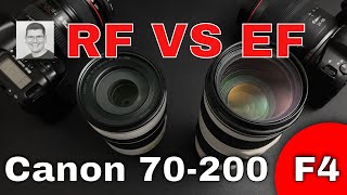 Canon EF 70200 F4L IS USM VS Canon RF 70200mm F4L IS USM [upl. by Alonso]