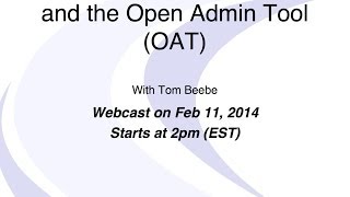 Learning about Informix and the Open Admin Tool OAT  Webcast Replay [upl. by Atiuqiram767]