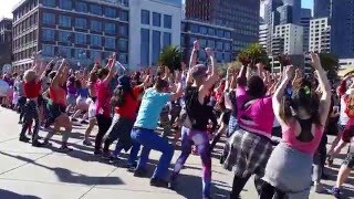 Justin Bieber SORRY Flash Mob in SF Shenanigans from the Back [upl. by Lillywhite]