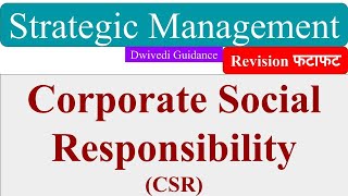 CSR Corporate Social Responsibility CSR Committee Function Schedule VII Strategic Management mba [upl. by Whiting]