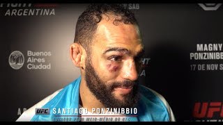 UFC Argentina Entrevista de backstage com Santiago Ponzinibbio [upl. by Notsek]