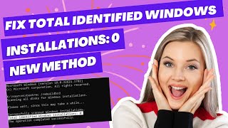 Fix UEFI or GPT Total Identified Windows Installations 0 New Method [upl. by Anilef]