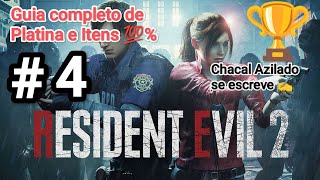 Resident Evil 2 remake guia completo de Platina e itens 100 4 [upl. by Bradney988]