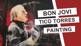 Bon Jovi Tico Torres Acrylic Painting  These Days Acoustic guitar cover [upl. by Naened]