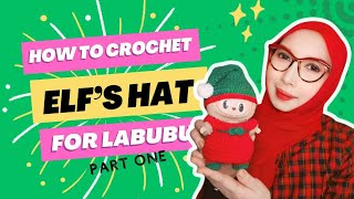 Tutorial merajutcrochet elf costume for labubu doll Part 1 Elfs hat [upl. by Cirtap]