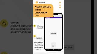 how To create an alert dialog with a checkbox list in Android tutorial techandroidalertdialog [upl. by Ahsiema]